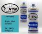 Preview: Chevrolet, Bright Blue Metallic, 24 / 24C / WA9346: 400ml Sprühdose + 400ml Klarlack - Set, von ATW Autoteile West.